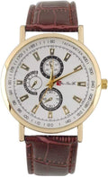 Men's Casual Watches Three Coffee Fake Beautiful To View, Practical And AffordableDeft Processed