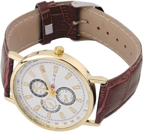 Men's Casual Watches Three Coffee Fake Beautiful To View, Practical And AffordableDeft Processed